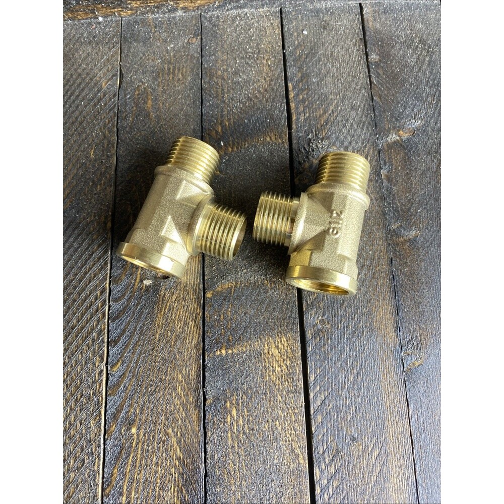 2pcs  2'' Tee Joint Fitting 3 Way Adapter Hose Tube Connector Plumbing Fittings